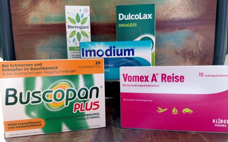 Sortiment aus der Reiseapotheke