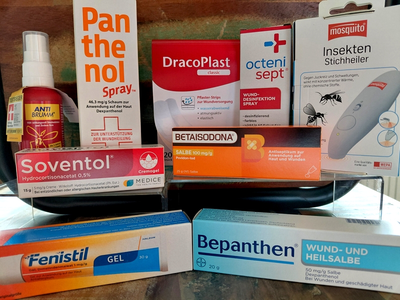 Sortiment aus der Reiseapotheke